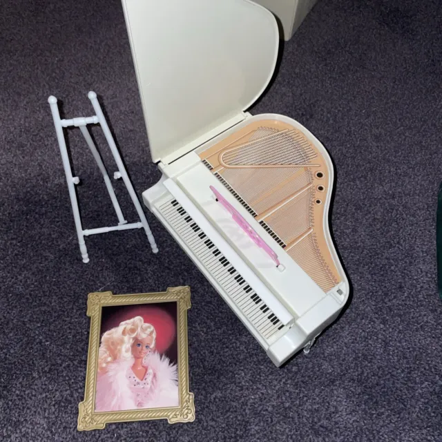 Vtg 1989 Barbie Superstar Grand Piano And Concert Portrait Replacement Pieces