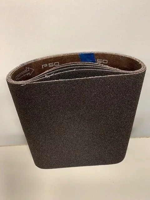Premium Clarke - American Sanders EZ8 Cloth 8x19 Sanding Belts 50 Grit - 10 Pack