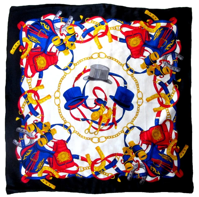 Foulard En Soie ESCADA Vintage - Dimensions 85x90 Cm Multicolore - Occasion