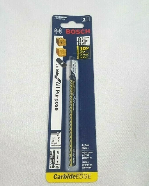 Bosch T367XHM1 Hard Metal Carbide Jigsaw Blade 5 to 7 Teeth per Inch - New!!