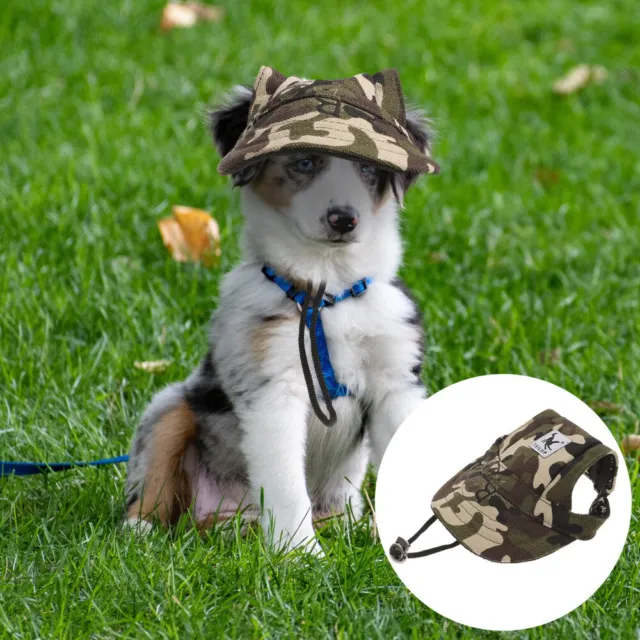 1pc Pet Hut Leinwand Camouflage Pet Liefert Mit Ohr Löcher Für Welpen Hund