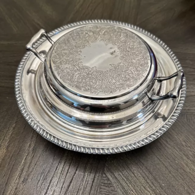 Vintage Excelsior Silverplate Covered Dish