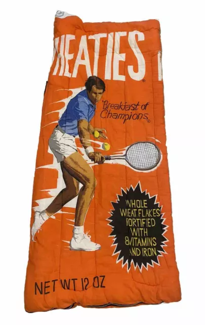 Wheaties Promotional 1980s Sleeping Bag Cereal Box Item