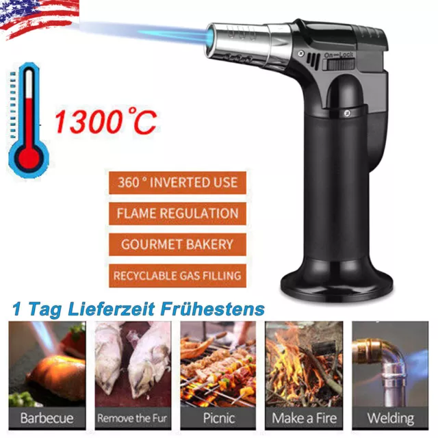 Refillable Butane Gas Micro Blow Torch Lighter Mini Torch Micro Torch Gifts Men