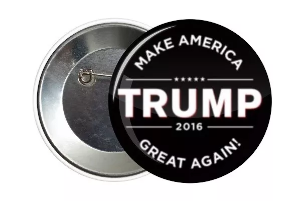 Badge Pin Button 38 mm Trump 2016 Make America Great Again !