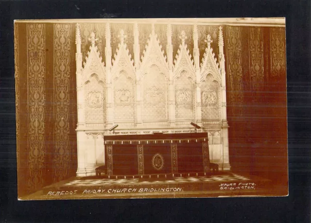 E2336 UK Bridlington Priory Church Reredos RP Spurr Series vintage postcard