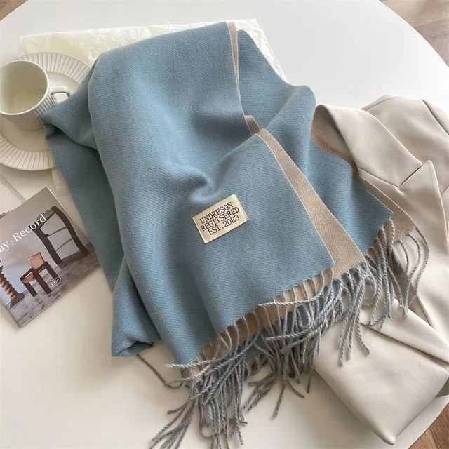 Warm Winter Women Scarf 60x200cm Multicolor Double Sided Female Wraps Scarves