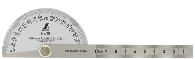 [UK Dispatch] Shinwa Measurement Silver Protractor No.19 62480
