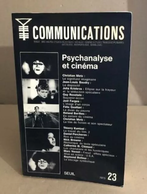 Communications n° 23 Psychanalyse et Cinéma | Collectif | Bon état