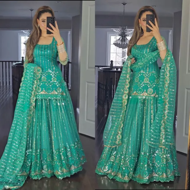New Party Wear Gown Lehenga Top  Suit Pakistani Indian Wedding Dress Bollywood