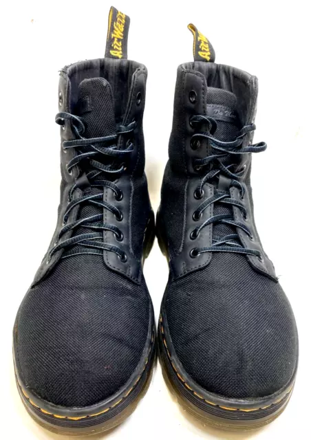 Dr Martens Combs Tech AW004 Black Lace Up AirWair Boots Men's Size 8 Women's 9