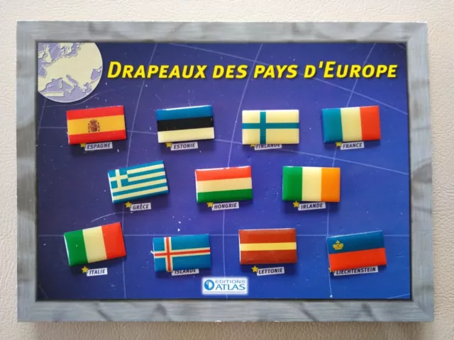 Pin's drapeaux des pays d'Europe Editions Atlas 1