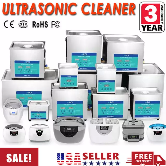 New 30L Ultrasonic Cleaner Stainless Steel Industry Heated Heater w/Timer