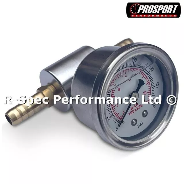 ASSEMBLED Inline Fuel Pressure Test Gauge Adaptor Kit & 8mm Hose Connections CC