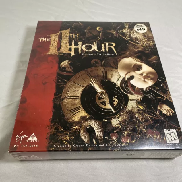 The 11th Hour: The Sequel to The 7th Quest (PC, 1995) Big Box Game Brand New