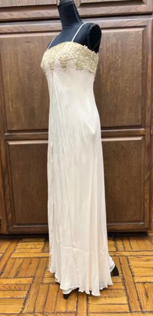 formal gown, long dress, Laundry by Shelli Segal size 8, ivory 2