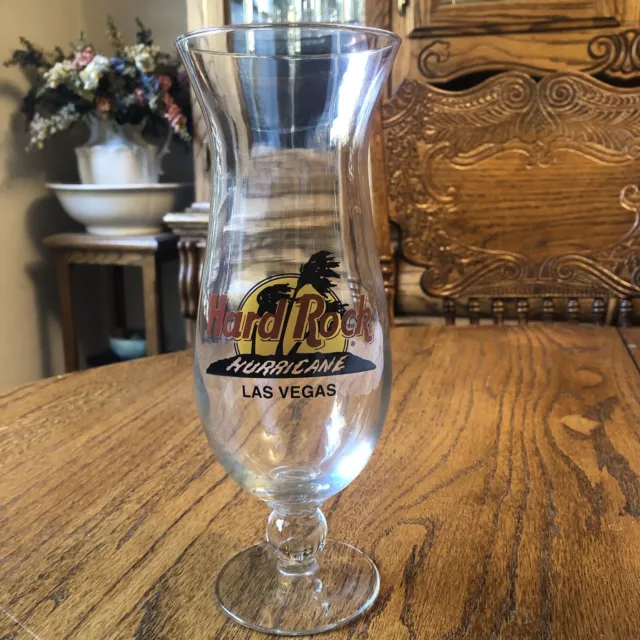 Hard Rock Cafe Las Vegas HURRICANE DRINK GLASS Souvenir￼