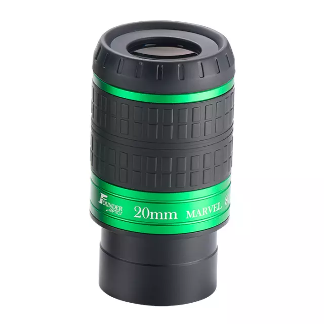 20mm 2" Ultra wide 80° FOV Founder Optics Eyepiece for Telescope Lanthanum Glass