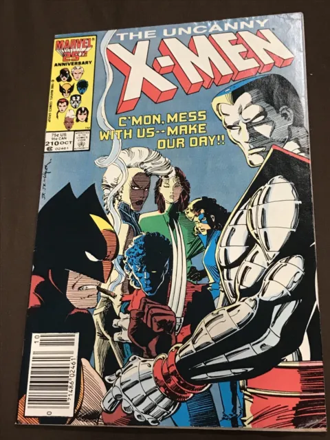 Uncanny X-Men #210 1st Cameo Marauders 1986 Marvel Newsstand Wolverine