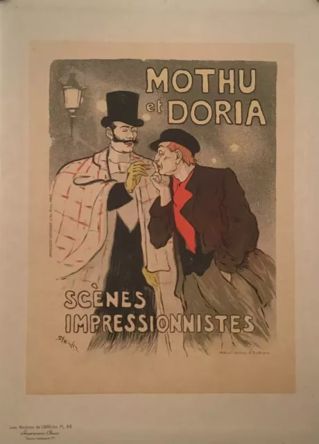1896 Original French Art Nouveau Poster, Maitres de L'affiche - Mothu et Doria