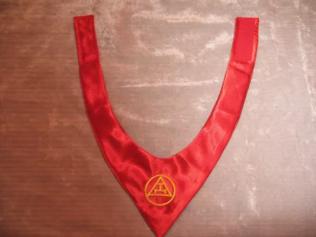 Masonic York Rite Triple Tau Cravat Red Royal Arch Tie Fraternity NEW!