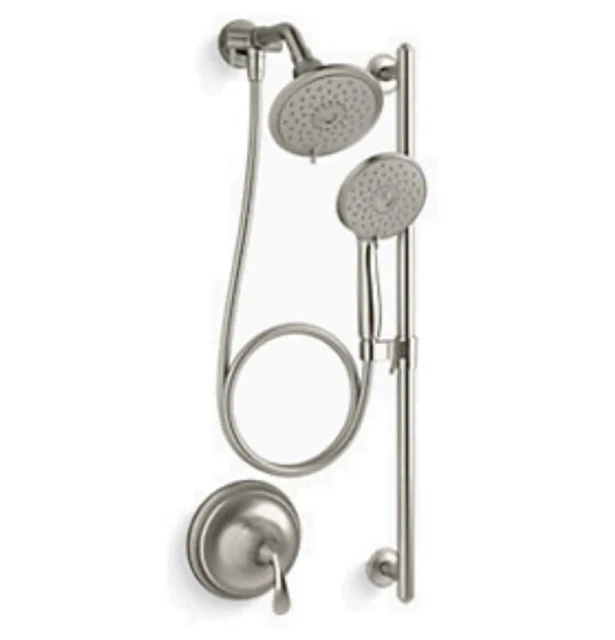 Kohler Forte Handbrause Gebürstetes Nickel – 3 Strahlarten Inkl. Katalyst-Technologie