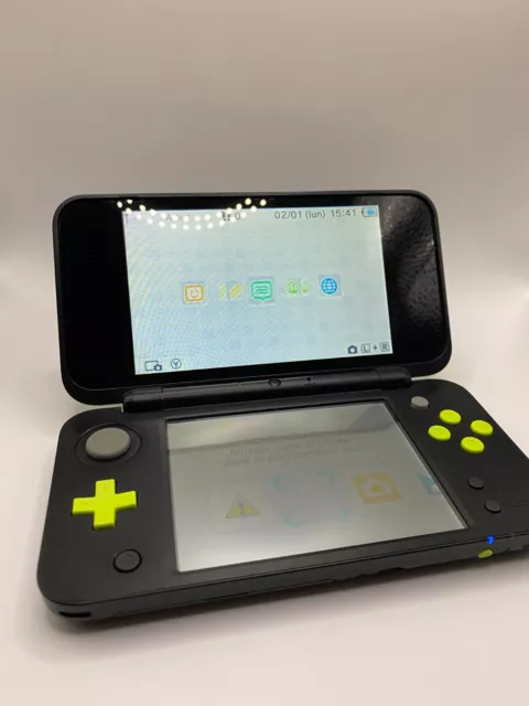 Console New Nintendo 2DS XL EUR Noir Citron Vert Black Lime Green Chargeur LL