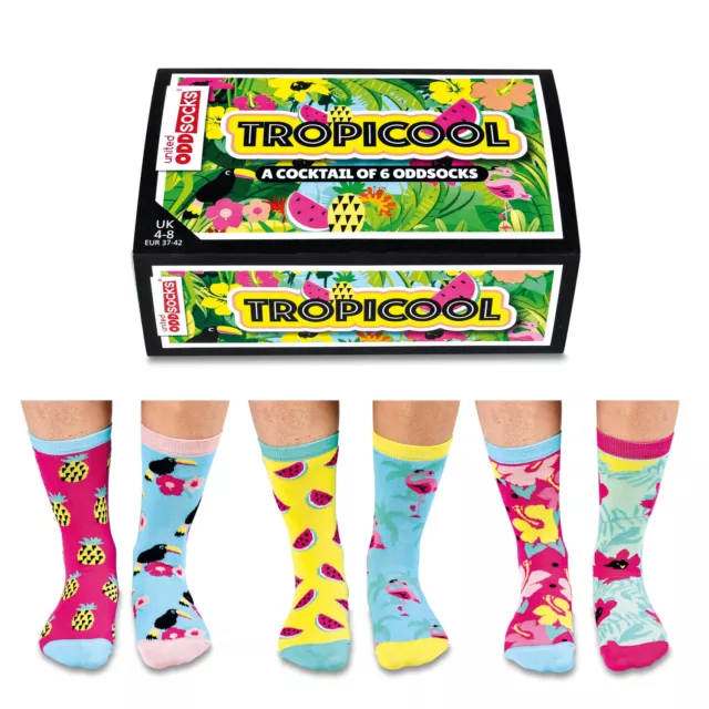 Verrückte Socken Oddsocks Tropicool für Frauen Strümpfe Tropicool im 6er Set