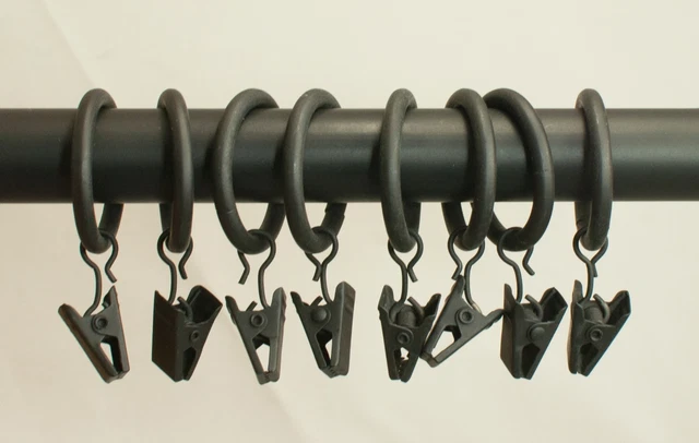 Urbanest Curtain Drapery Clip Rings,1" Inner Diam. Fit Up To 3/4" Rod, Set of 16