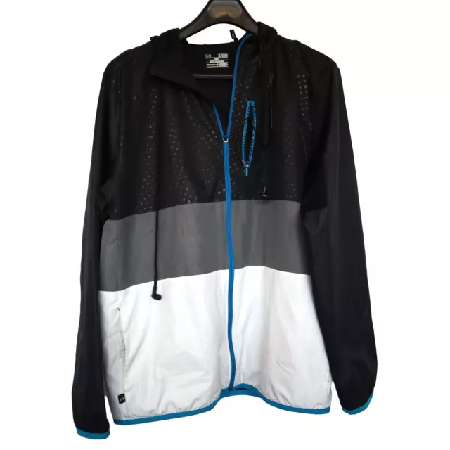 Under Armour Mens XL Basketball Jacket Windbreaker Built in Headphone hb3 Buds
