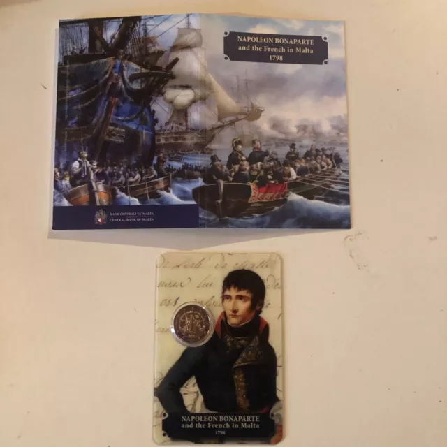 2 euro Malte 2023 BU € - arrivé Napoleon Bonaparte and the French coin card