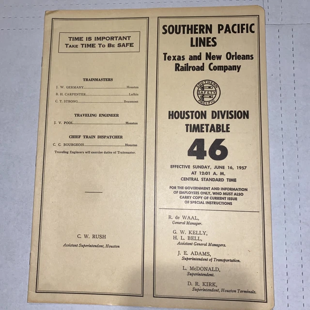 Southern Pacific Lines, Texas and New Orleans Railroad Company, Houston 46, 1957