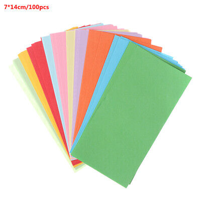100x papel de origami hecho a mano para niños 10 colores doble cara papel plegable 73C $g