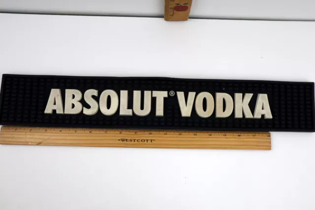 Absolut Vodka - Barware Rubber Bar Rail Spill Mat ~22"L