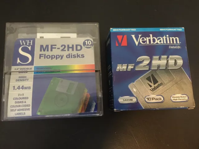 Verbatim 87410 MF2HD (3.5") DSHD IBM 1.44 MB Diskettes Pack of 9 + 6 Colour = 15