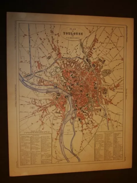 1840 MAP, MAP The city of Toulouse or Toulouse France Malta Brun £11.17 ...