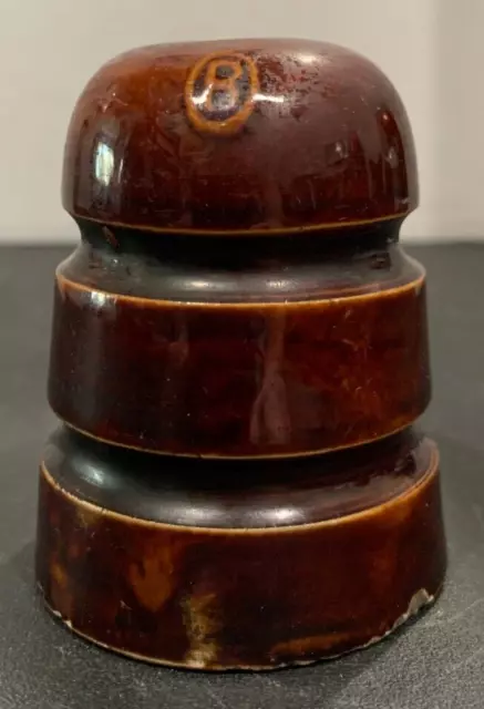 (LL) Brown OHIO BRASS porcelain insulator