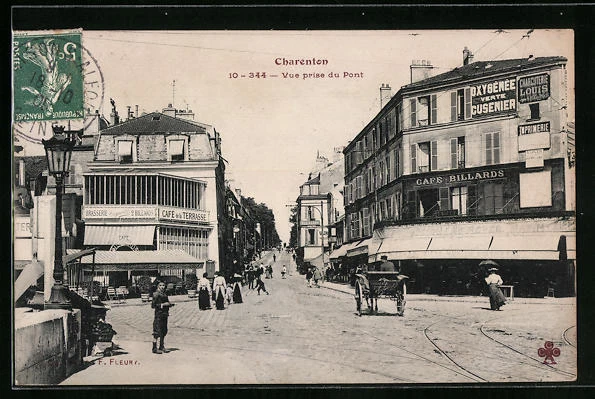 CPA Charenton, Vue prise du Pont 1905