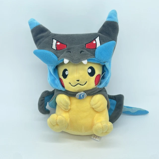 POKEMON CENTER PIKACHU Mega Charizard X Cosplay Poncho Plush Stuffed