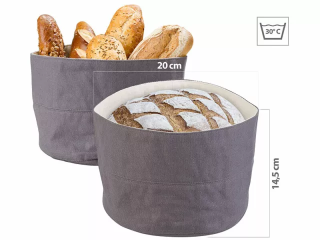 Panier à pain en fil métallique doublé de tissu Panier à pain Panier à pain  en Tissus