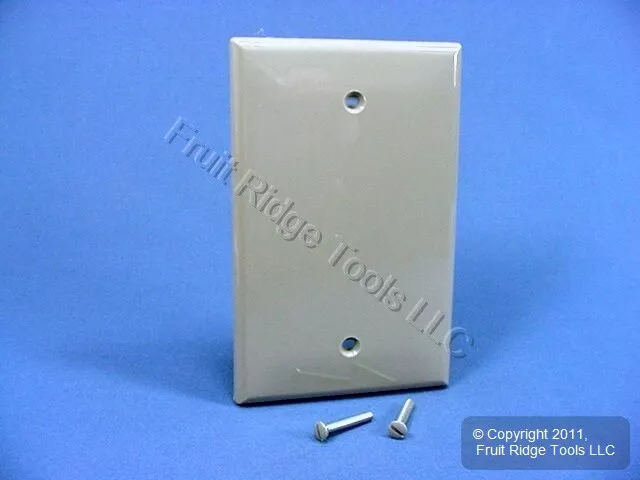 Leviton Gray LARGE UNBREAKABLE Blank Wallplate Cover