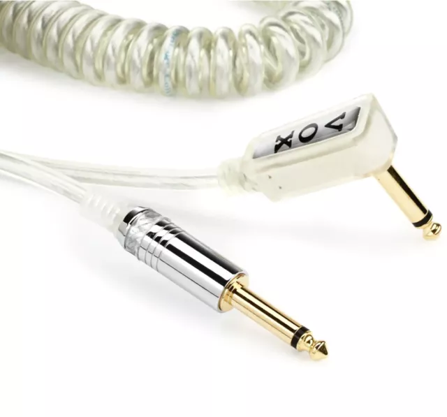 Vox Premium Vintage Coil 9m Electric Guitar Cable, Silver VCC090SL