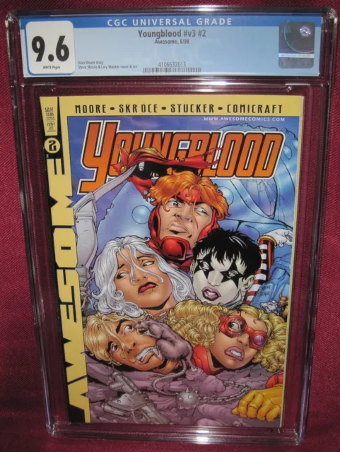 Youngblood #2 Awesome Comic 1998 Cgc 9.6 Nm+ White Pages