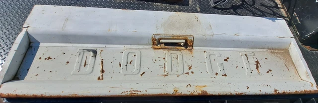 1965 - 1971 Dodge Sweptline Original Tailgate Factory OEM Tail Gate Light Damage