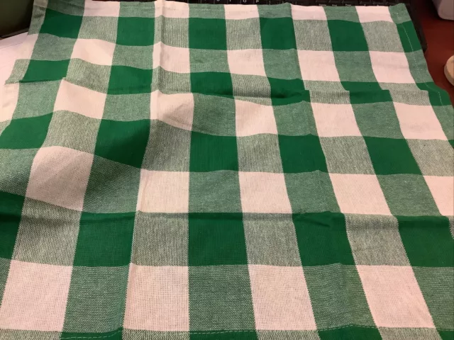 NEW/NWT~(6) Shamrock Green & White~Buffalo Plaid~Napkins~19 X 21~D II Design~