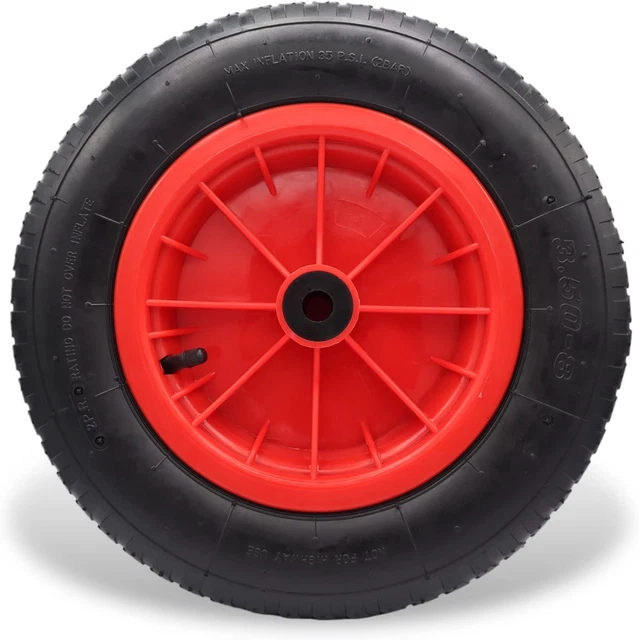 Mxman 14" Pneumatic Wheelbarrow Tyre 3.50-8 - Wheelbarrow Wheel Replacement, Hea