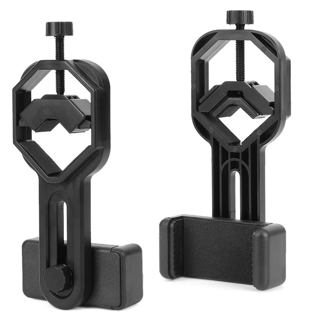 Soporte negro para teléfono móvil para binoculares monoculares telescopios astronómicos