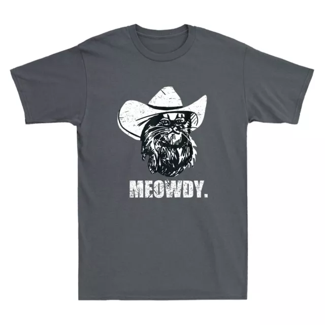 Meowdy Cowboy Cat Shirt Funny Cats Kitten Pet Animal Lover Vintage Men's T-shirt