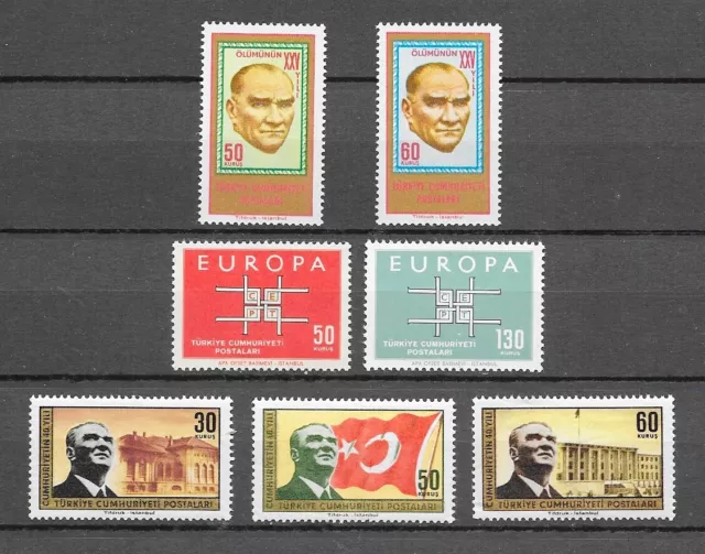 TURKEY TURQUIE - 1963 YT 1672 à 1678 - TIMBRES NEUFS** MNH LUXE