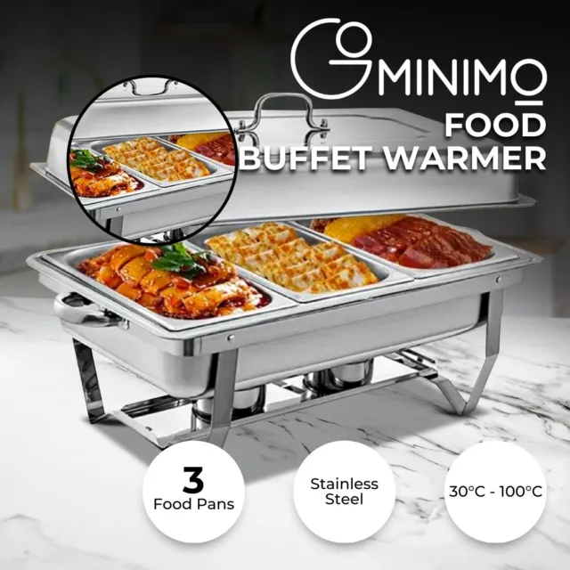 9L Chafing Dish Food Warmer Stainless Steel Buffet Set Chafer Full Size